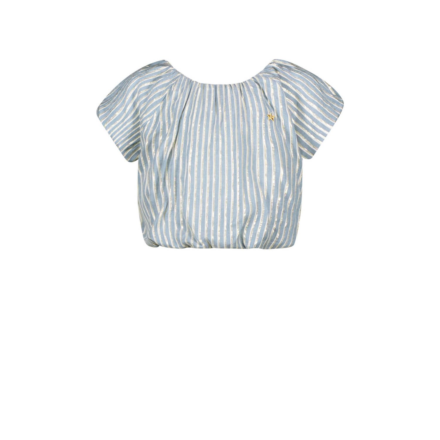 LIKE FLO Meisjes Blouses Carmen Flo Balloon Top Lichtblauw