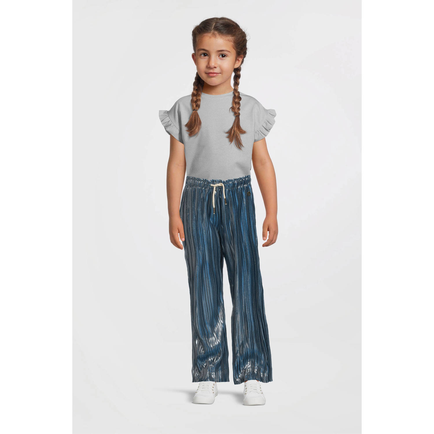 Like Flo straight casual broek donkerblauw