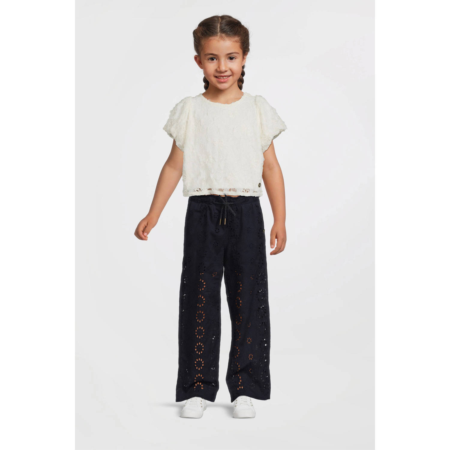 Like Flo straight casual broek donkerblauw