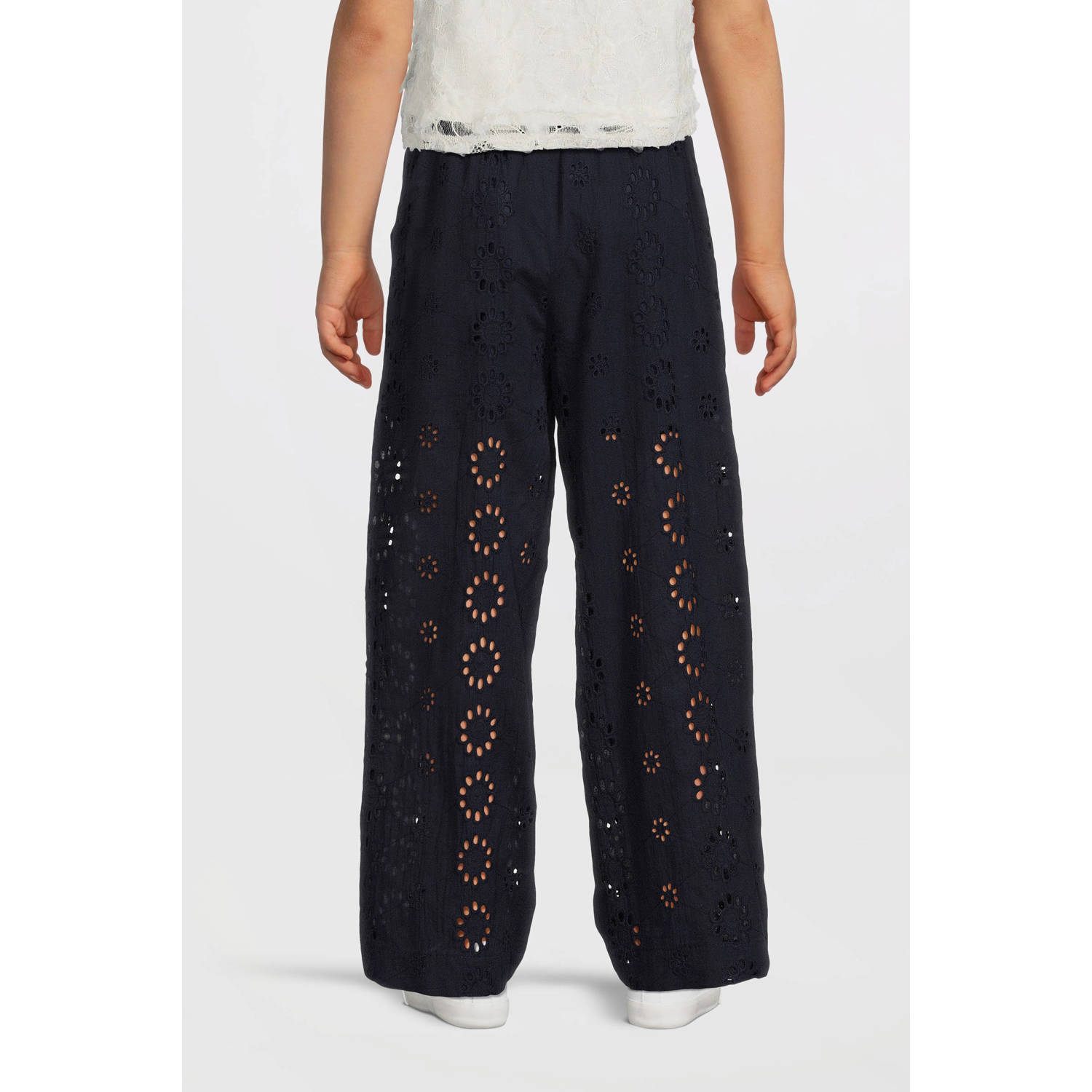 Like Flo straight casual broek donkerblauw