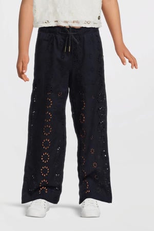 straight casual broek donkerblauw