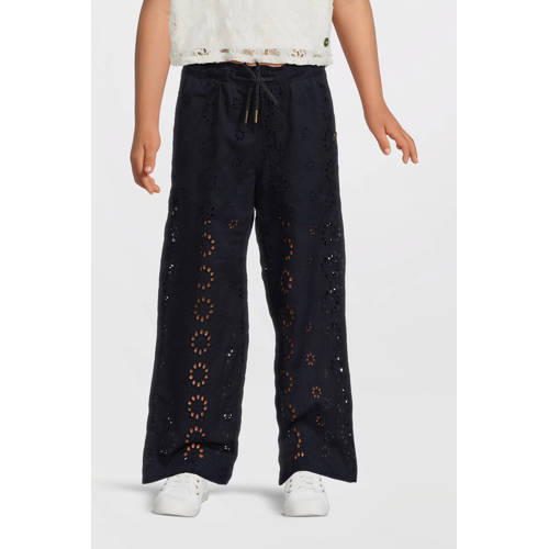 Like Flo straight casual broek donkerblauw afbeelding