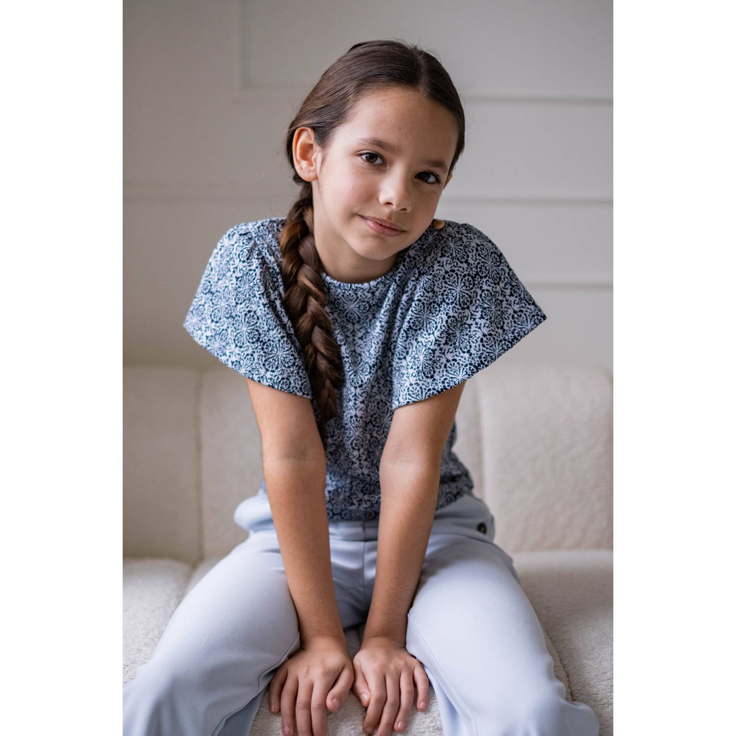 Like Flo blousetop blauw
