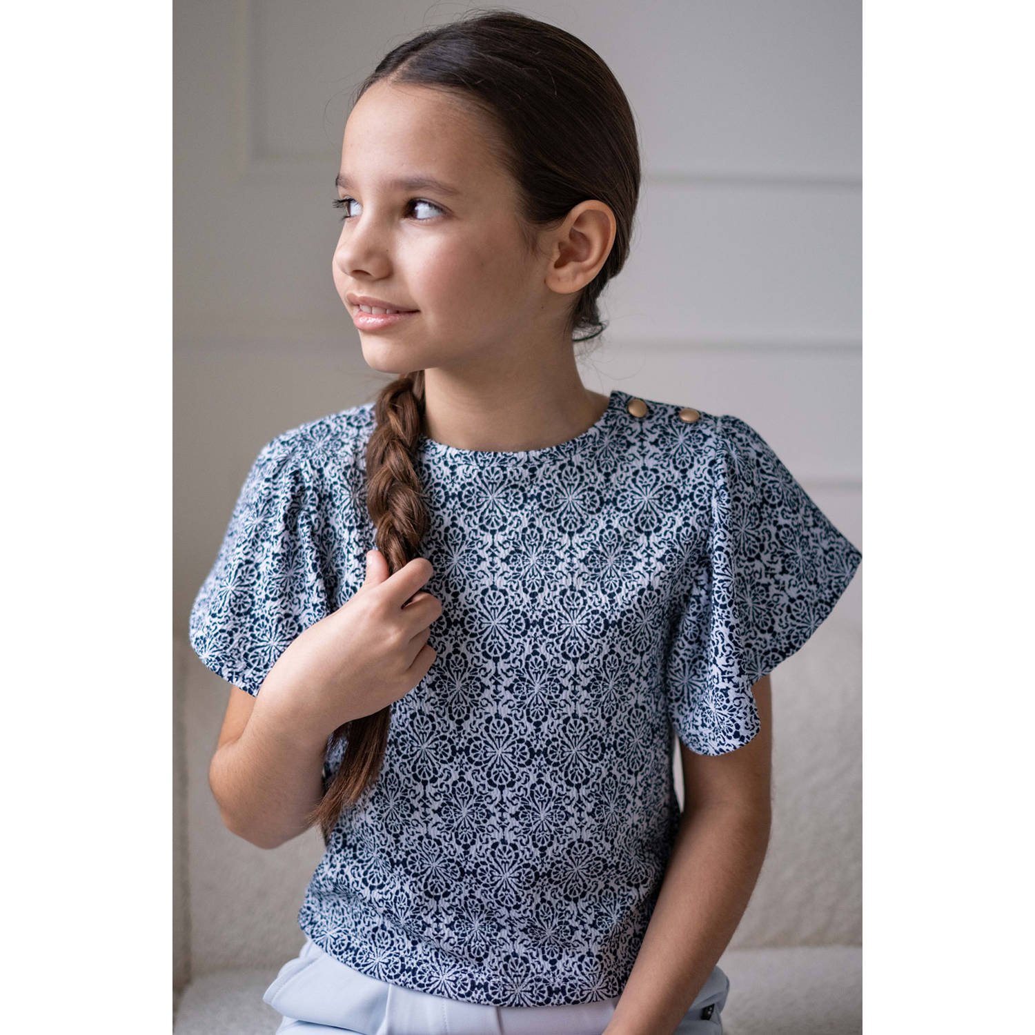 Like Flo blousetop blauw