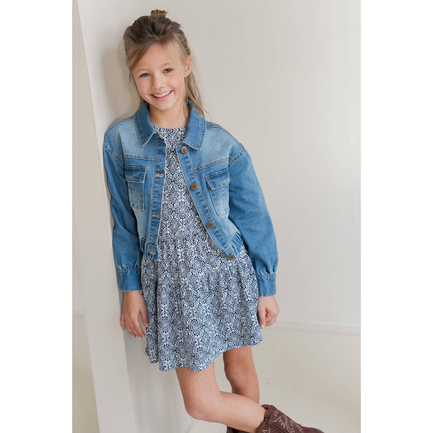 Like Flo spijkerjas medium blue denim