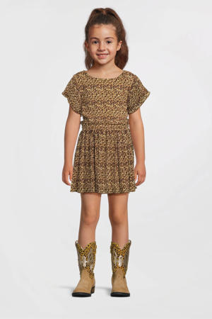 midi jurk bruin