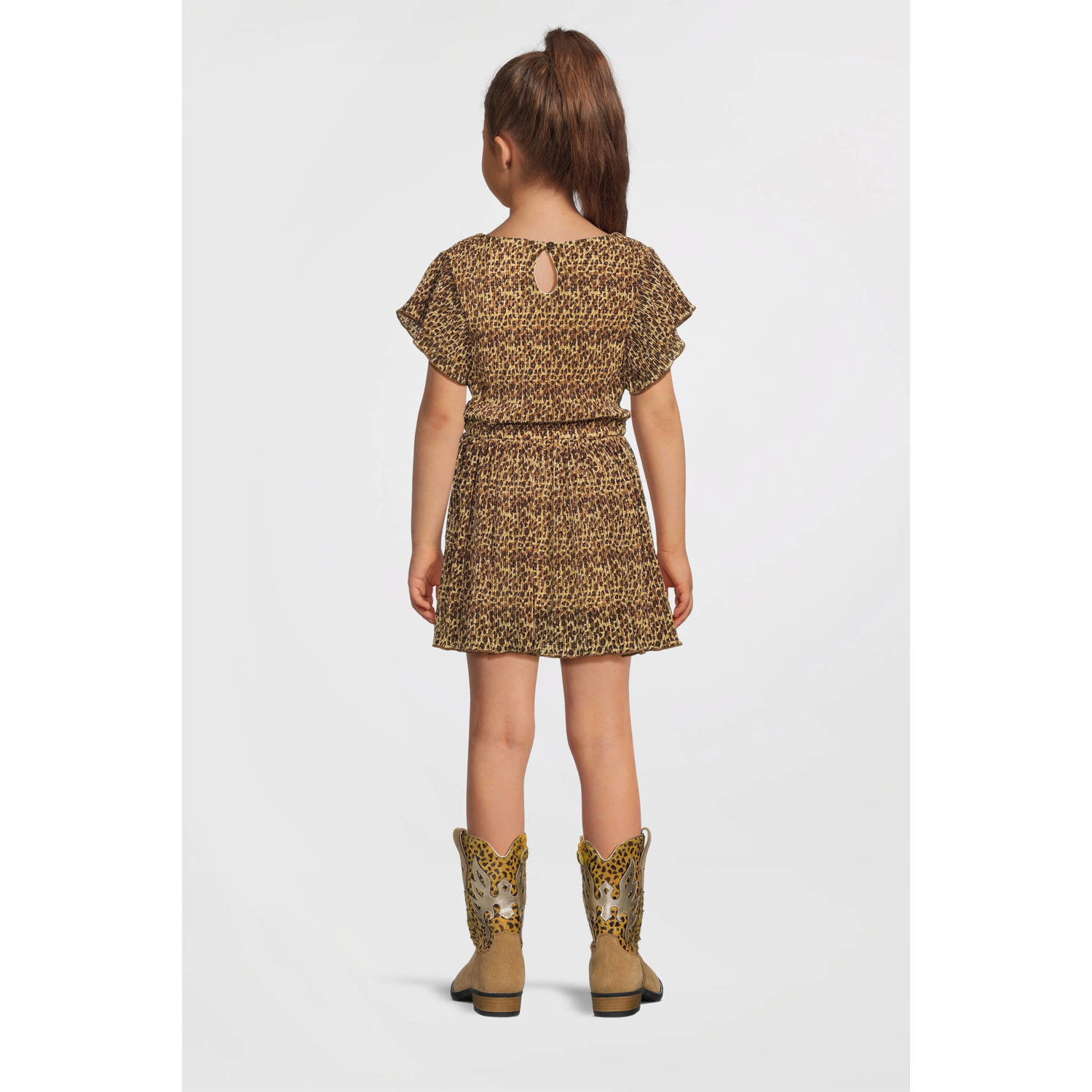 Like Flo midi jurk bruin