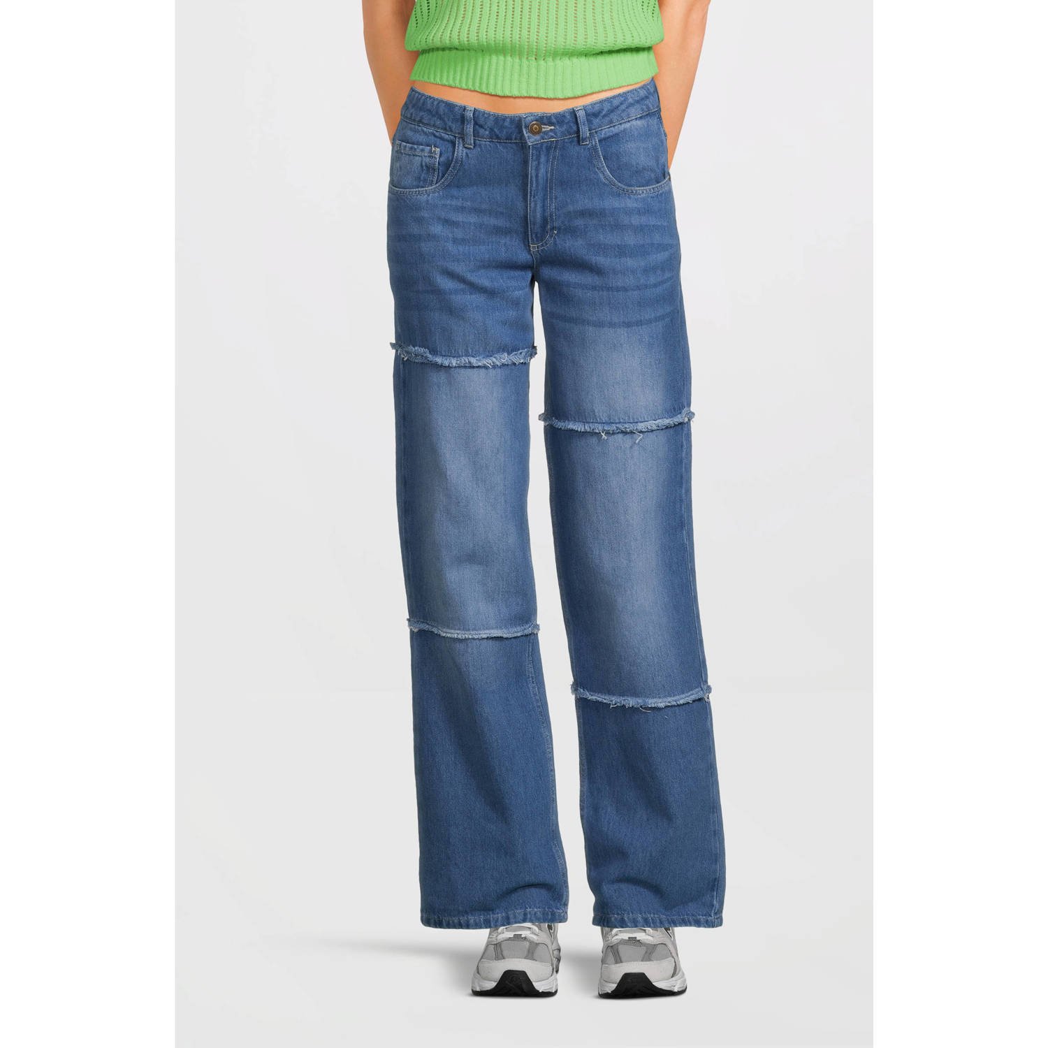 LIKE FLO Meisjes Jeans Femm Flo Denim Wide Leg Blauw
