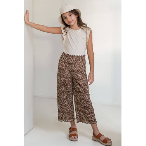 Like Flo straight casual broek bruin afbeelding