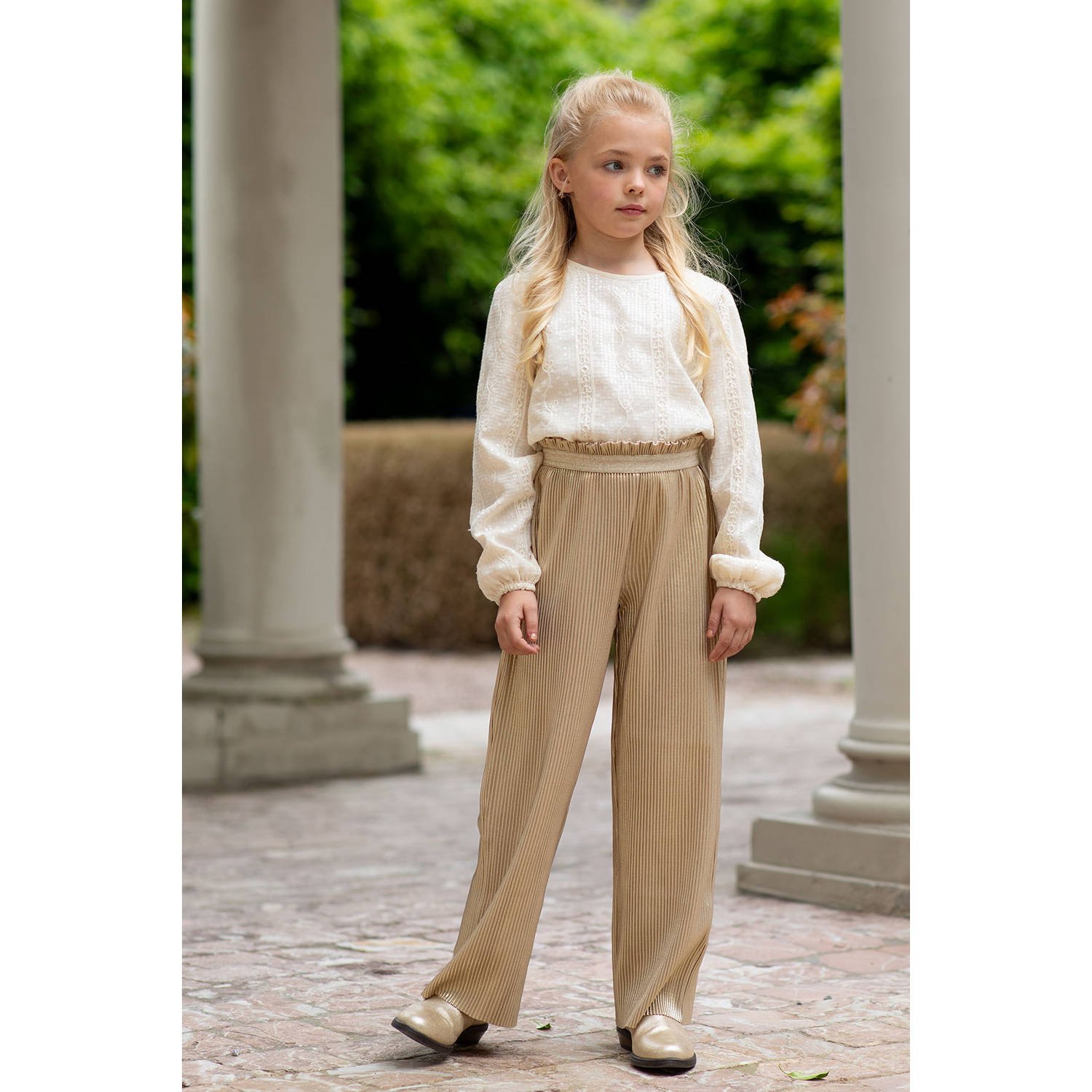 Like Flo straight casual broek goud