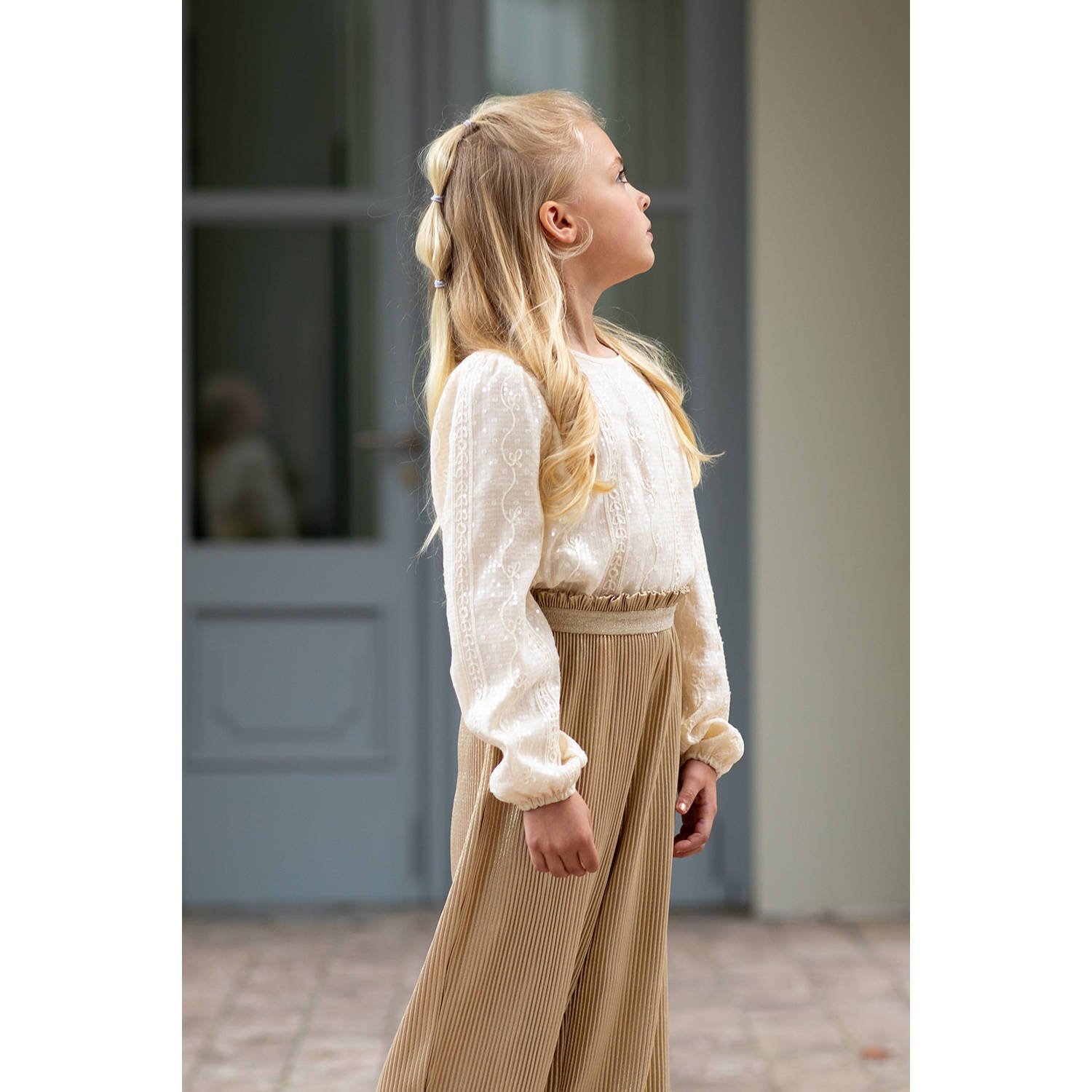 Like Flo straight casual broek goud