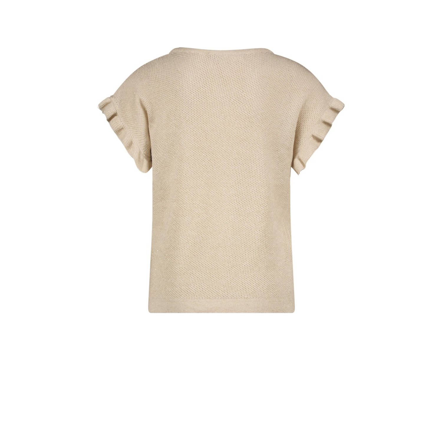 Like Flo gebreide top beige met glitter