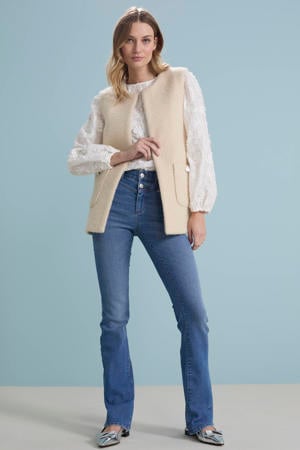 regular waist flared jeans medium blue denim
