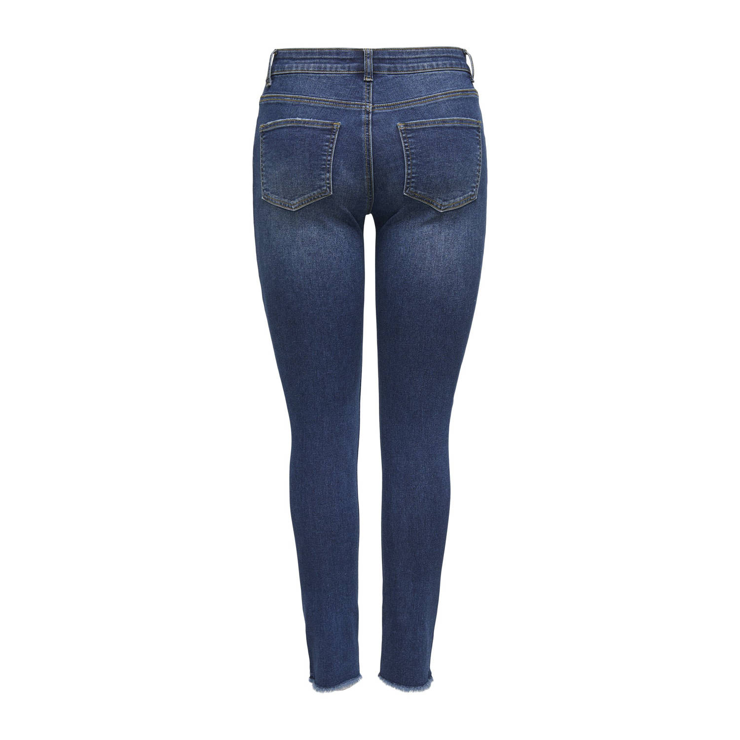 ONLY regular waist skinny jeans dark blue denim