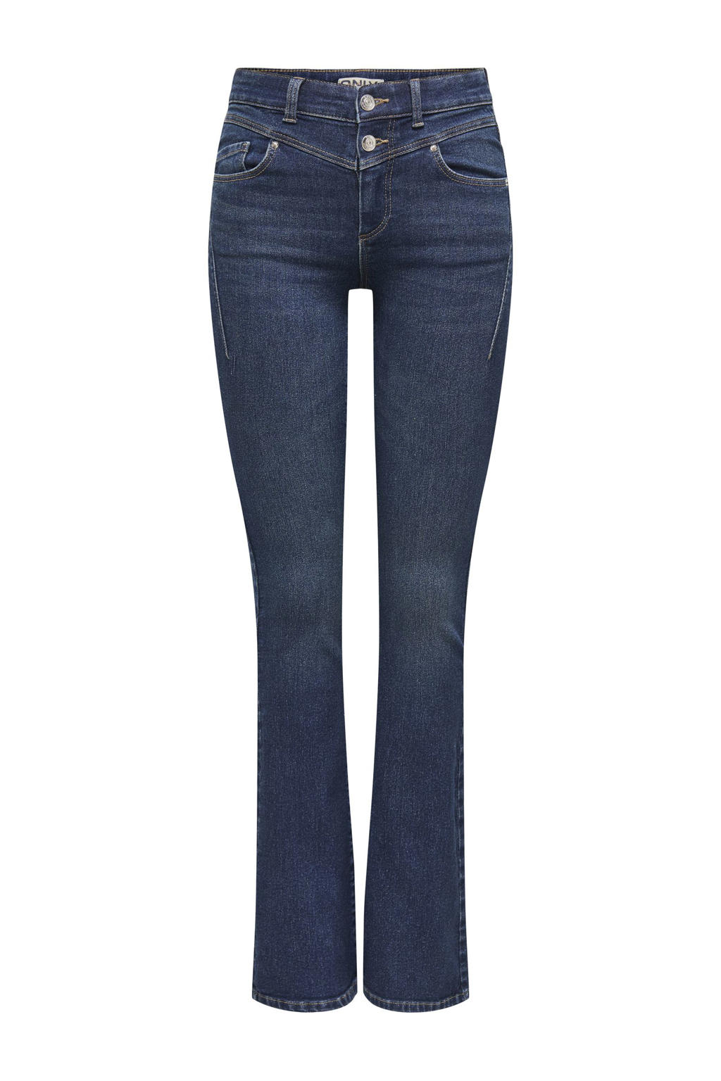 Dark Blue Flared Denim