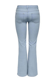thumbnail: ONLY regular waist flared jeans light blue denim