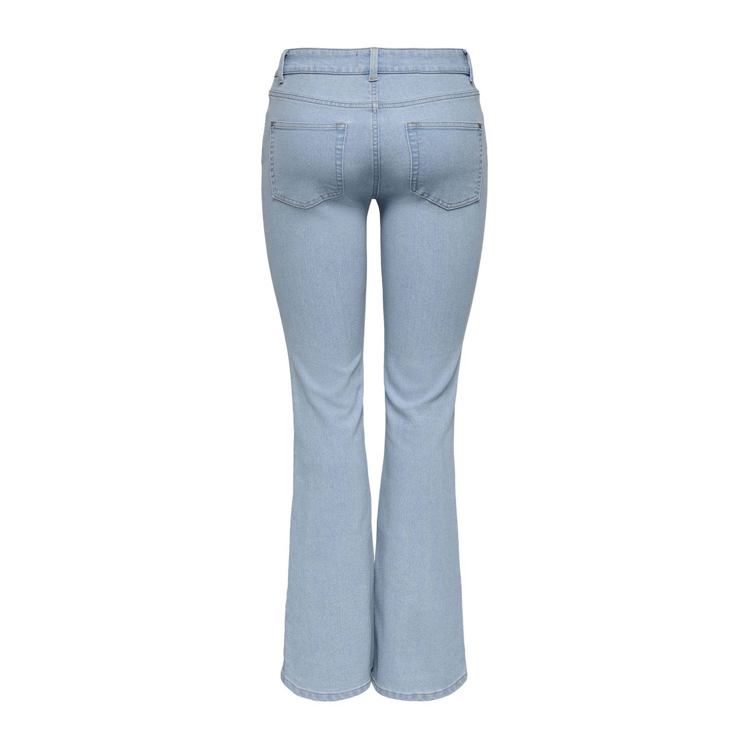 ONLY regular waist flared jeans light blue denim