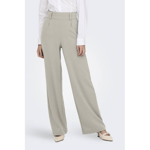 ONLY straight high waist casual broek beige afbeelding
