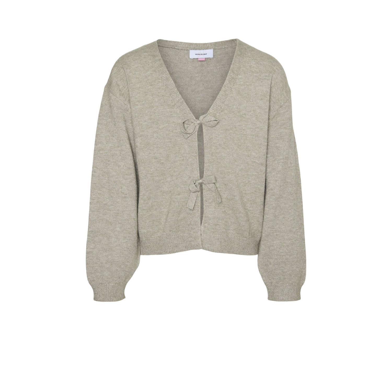 VERO MODA GIRL vest zand fijn gebreid