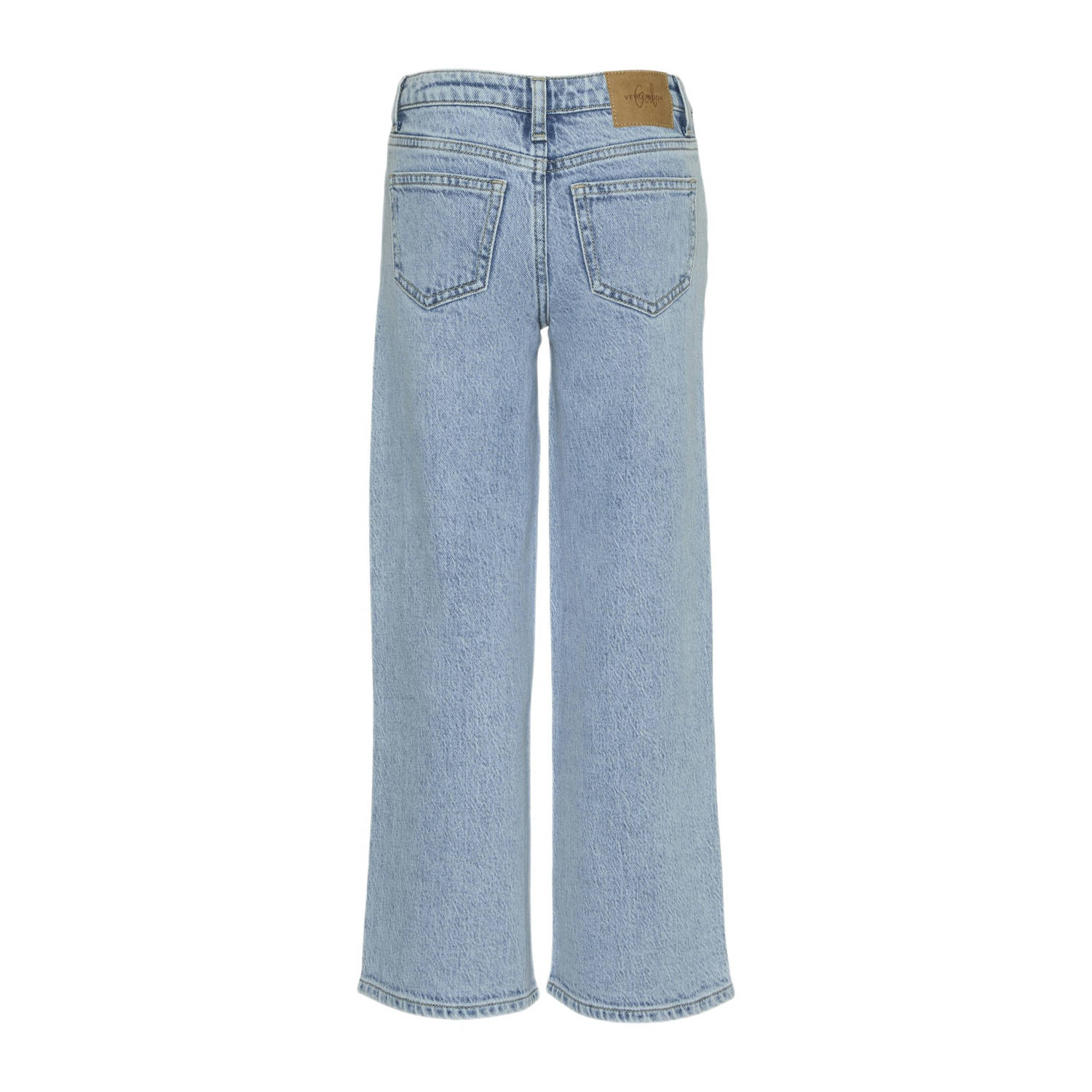 VERO MODA GIRL wide leg high waist jeans light blue denim