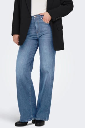 high waist wide leg jeans light blue denim