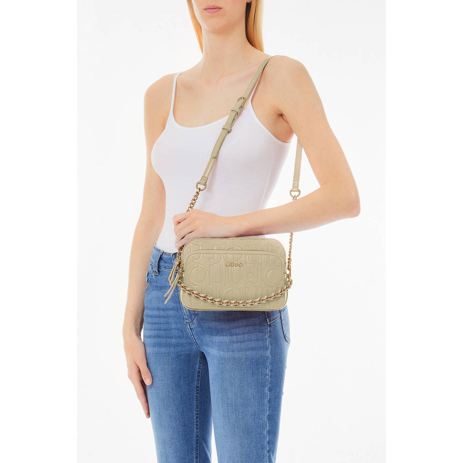 Liu Jo crossbody tas Adonide goudkleurig