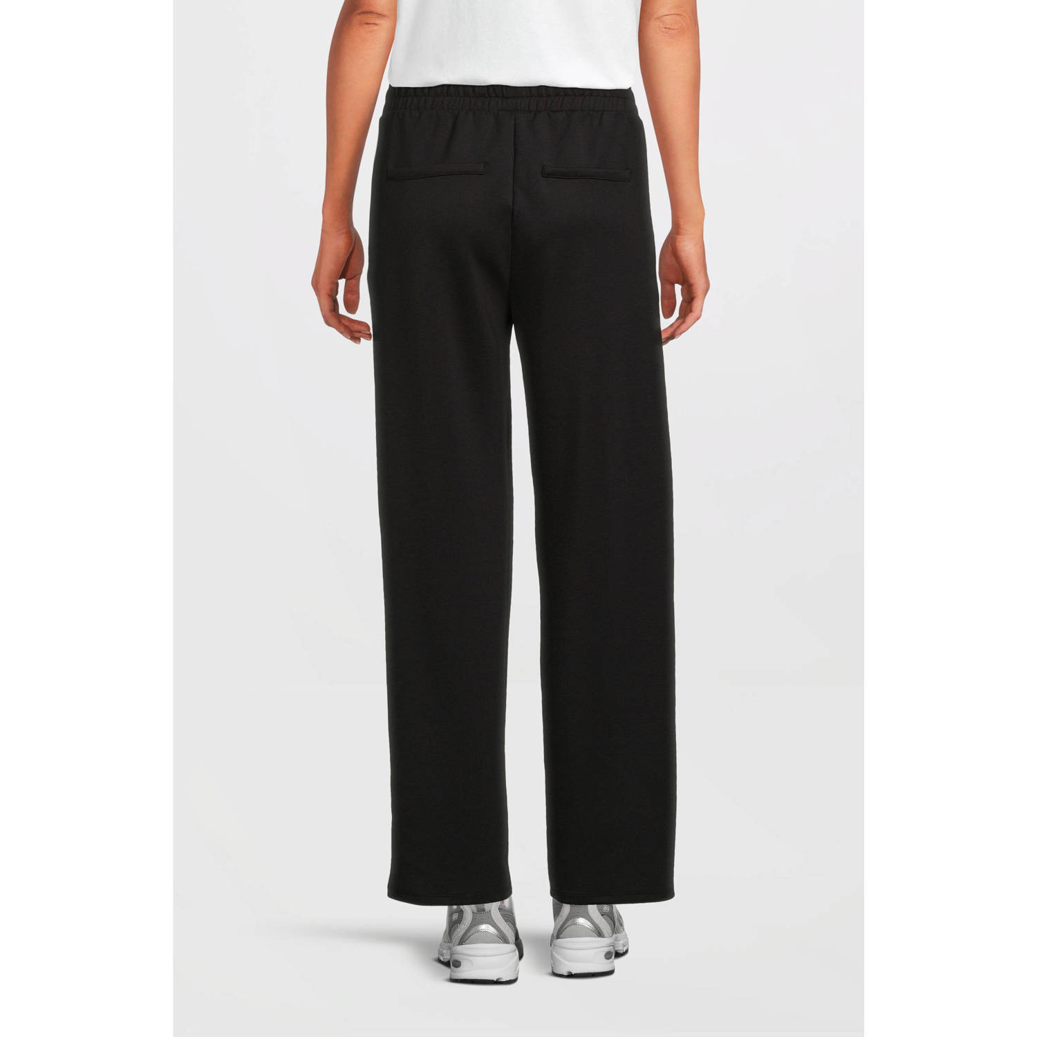 ONLY straight regular waist casual broek zwart