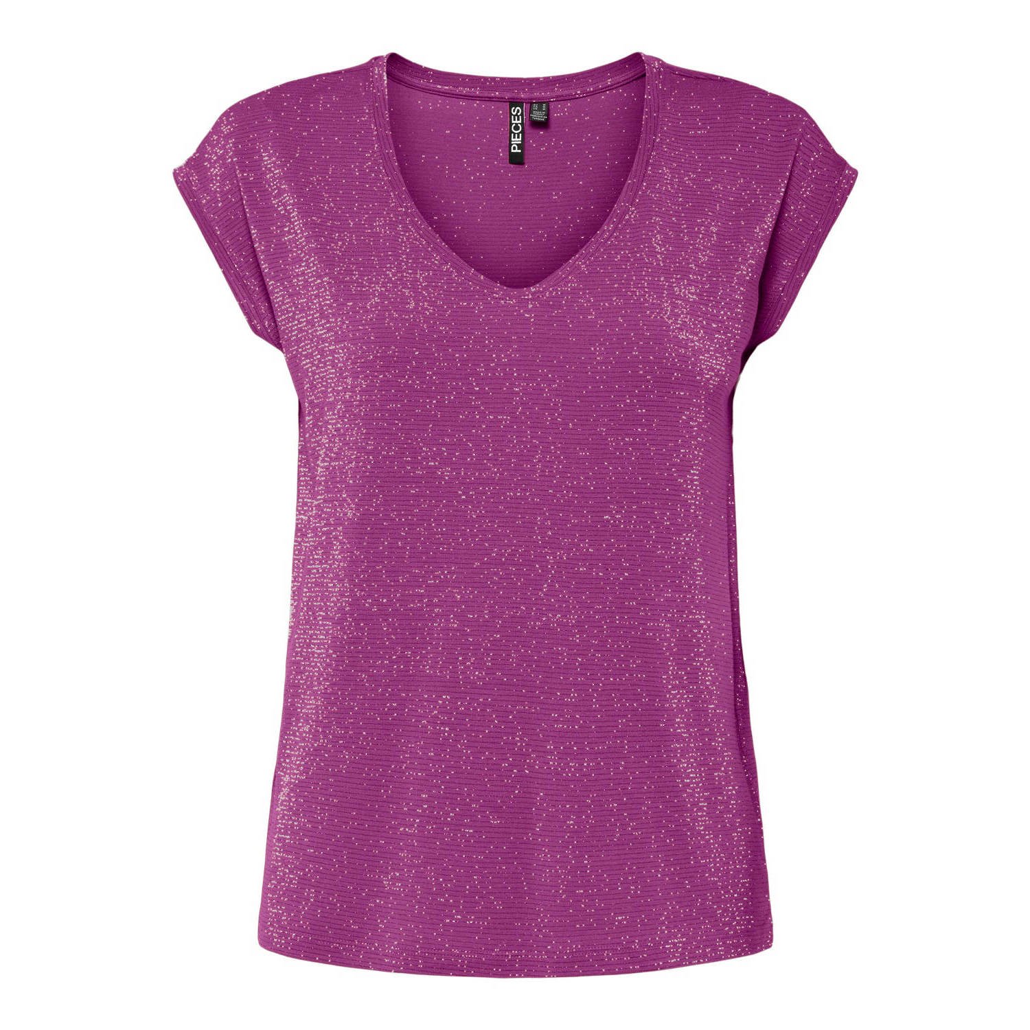 PIECES Curve t-shirt fuchsia