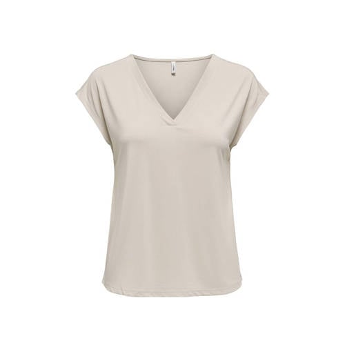 ONLY T-shirt lichtgrijs afbeelding