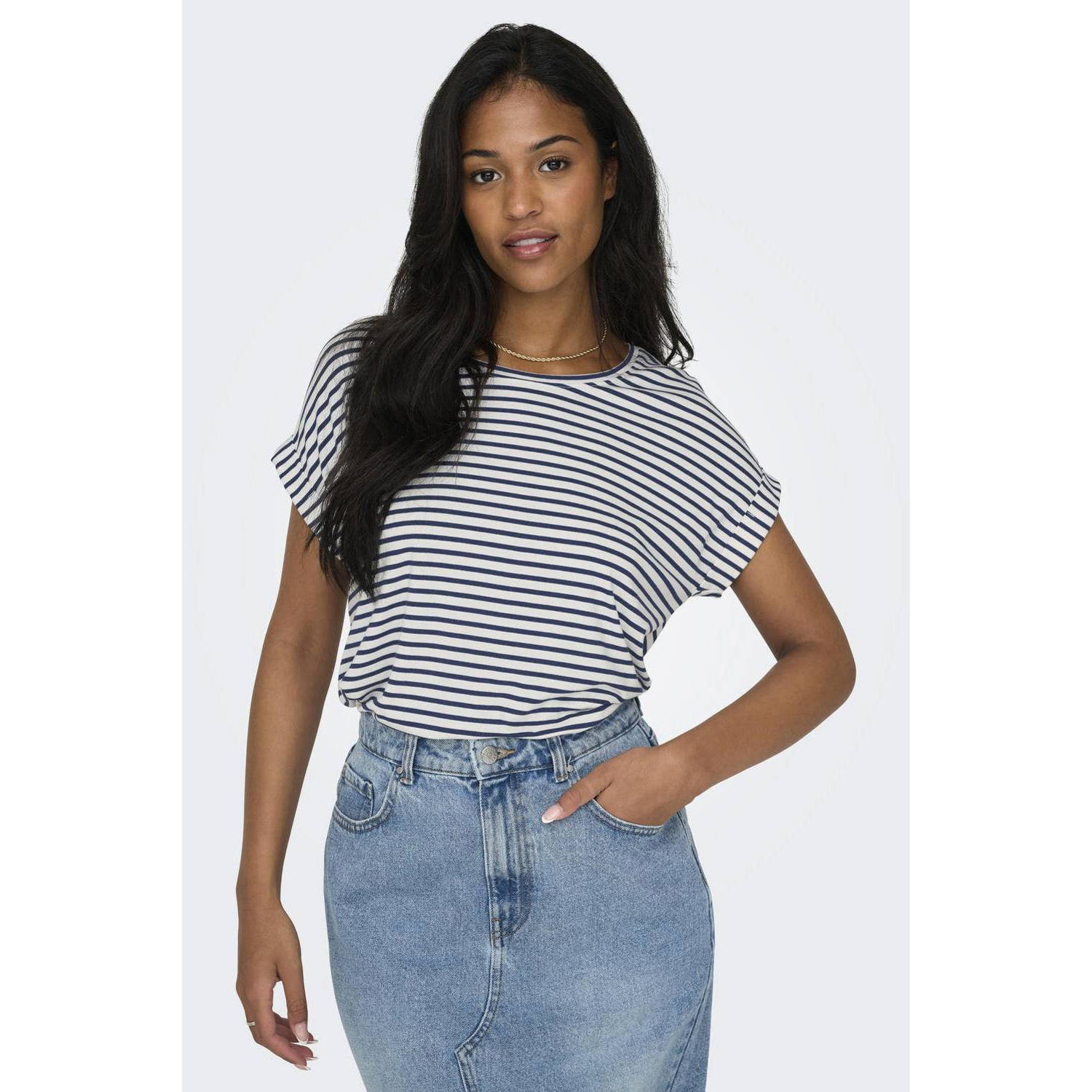 ONLY top donkerblauw