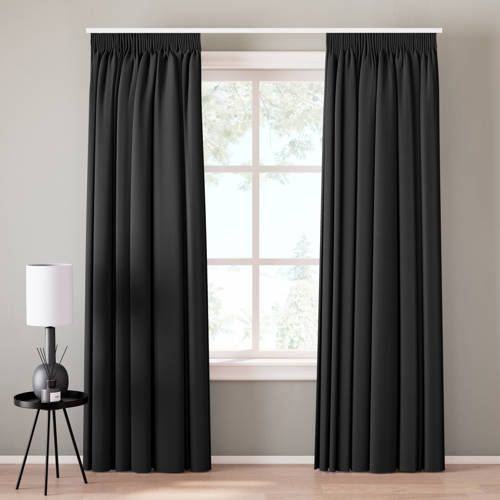 NOUS Living lichtdoorlatend gordijn kant en klaar velvet (130 x 270 cm)* afbeelding