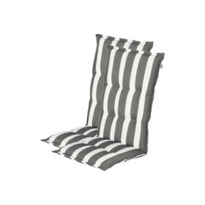tuinkussen hoge rug Roma - Grey (123x50x8 cm) (set van 2)