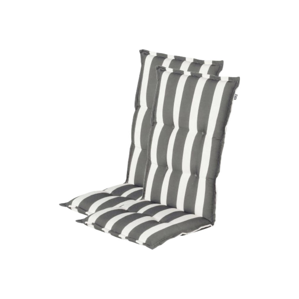 Hartman tuinkussen hoge rug Roma - Grey (123x50x8 cm) (set van 2)