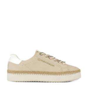   veterschoenen beige