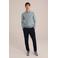 WE Fashion regular polo gebreid lichtblauw