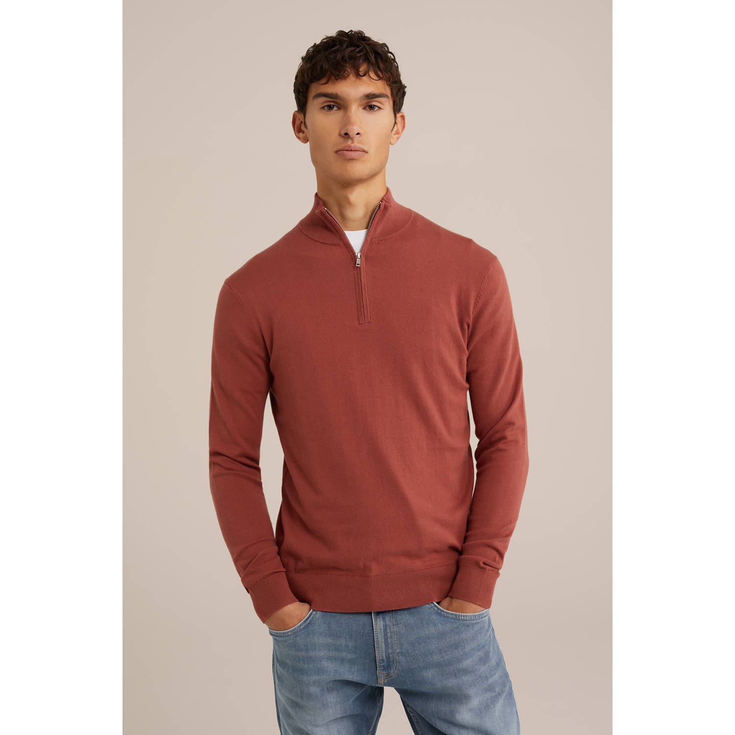 WE Fashion WE Fundamentals gebreide trui rood