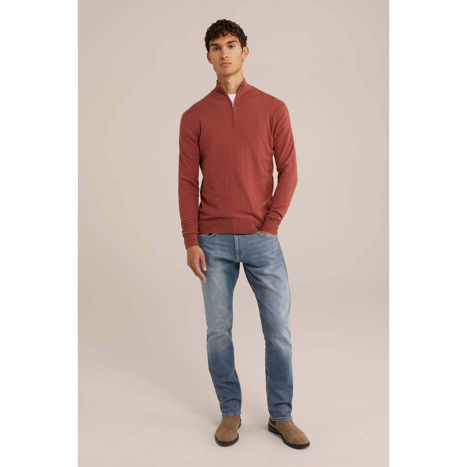 WE Fashion WE Fundamentals gebreide trui rood