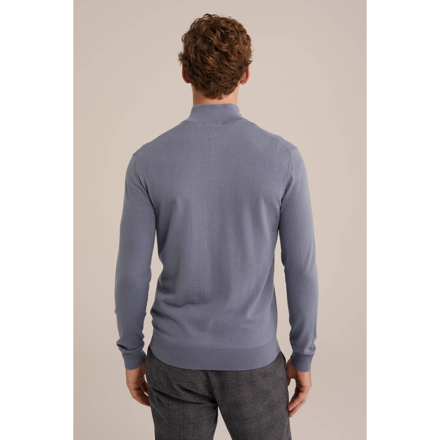 WE Fashion WE Fundamentals gebreide trui grijsblauw