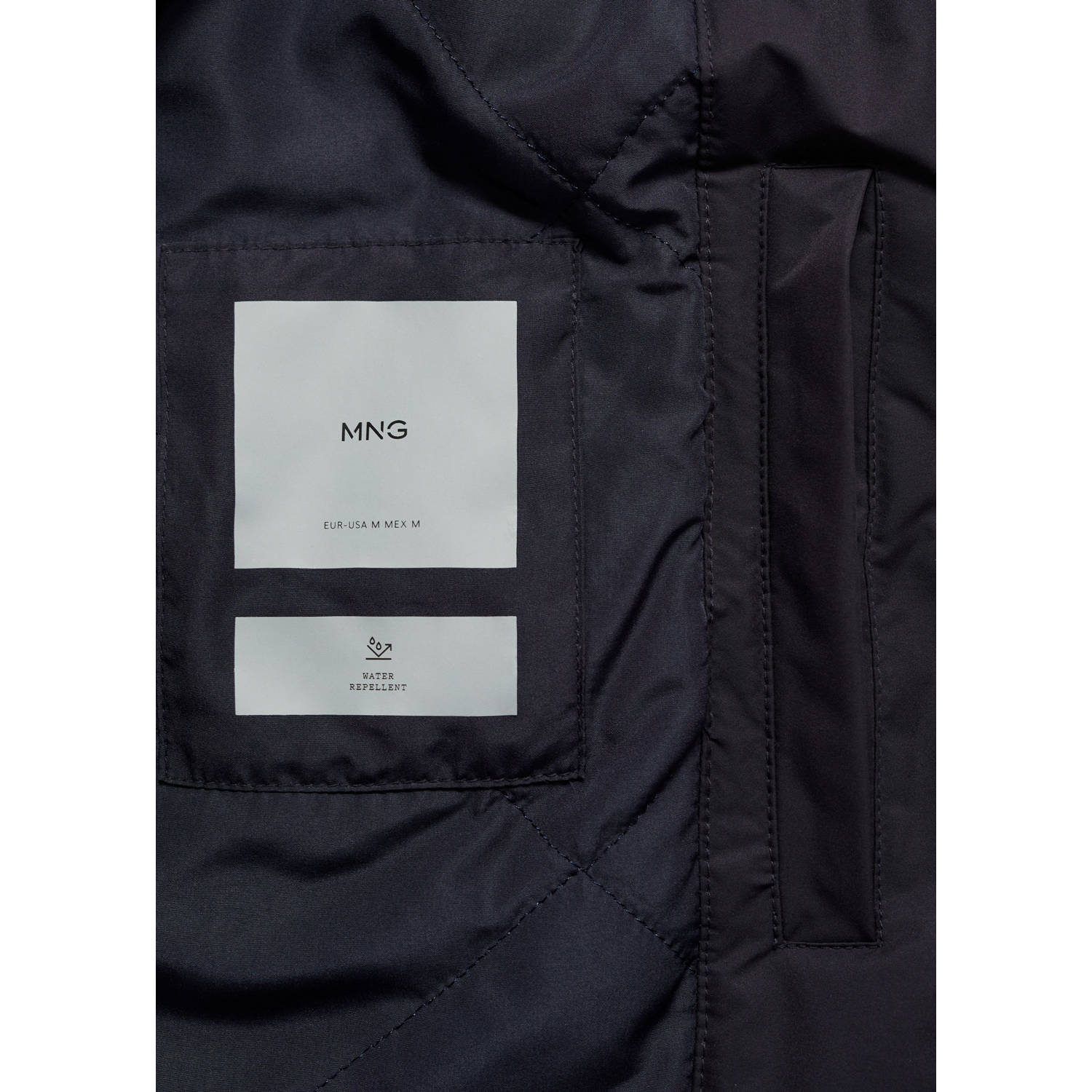 Mango Man tussenjas donkerblauw