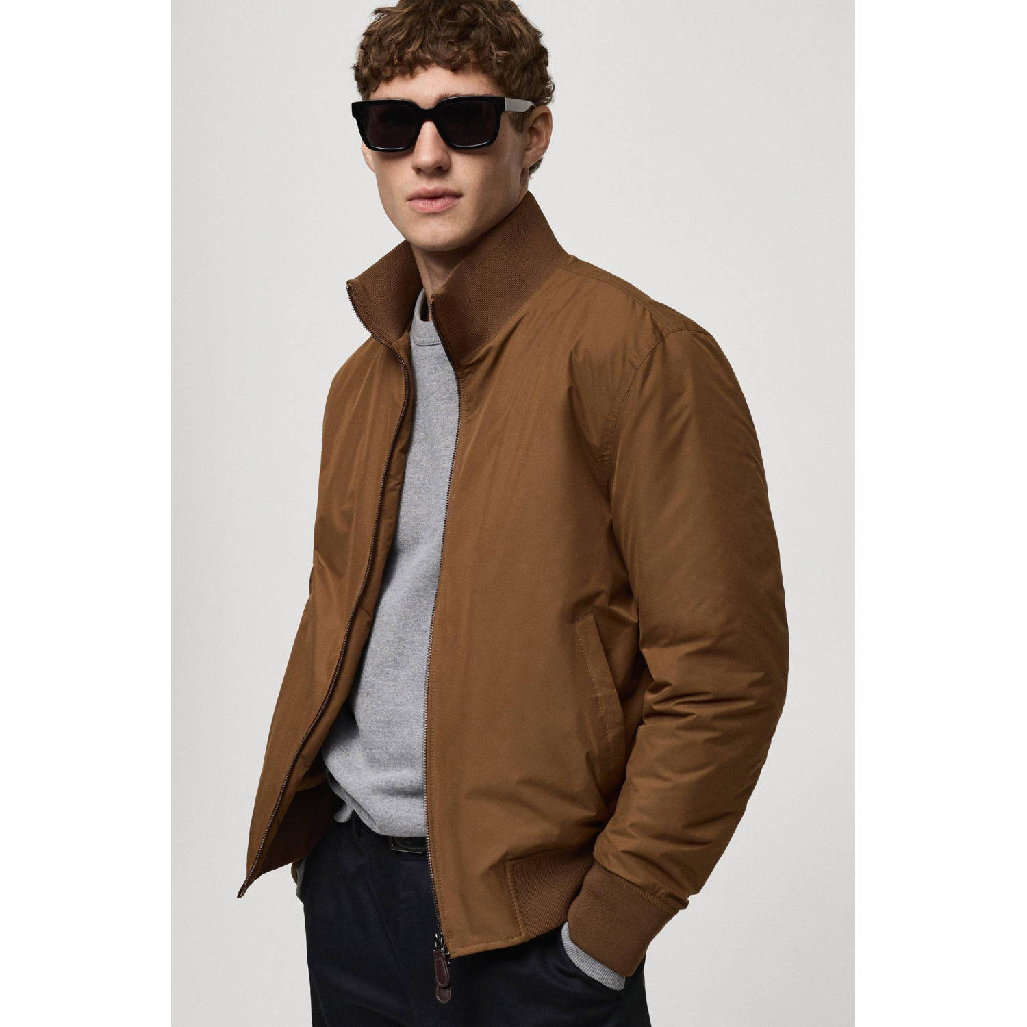 Mango Man tussenjas bruin