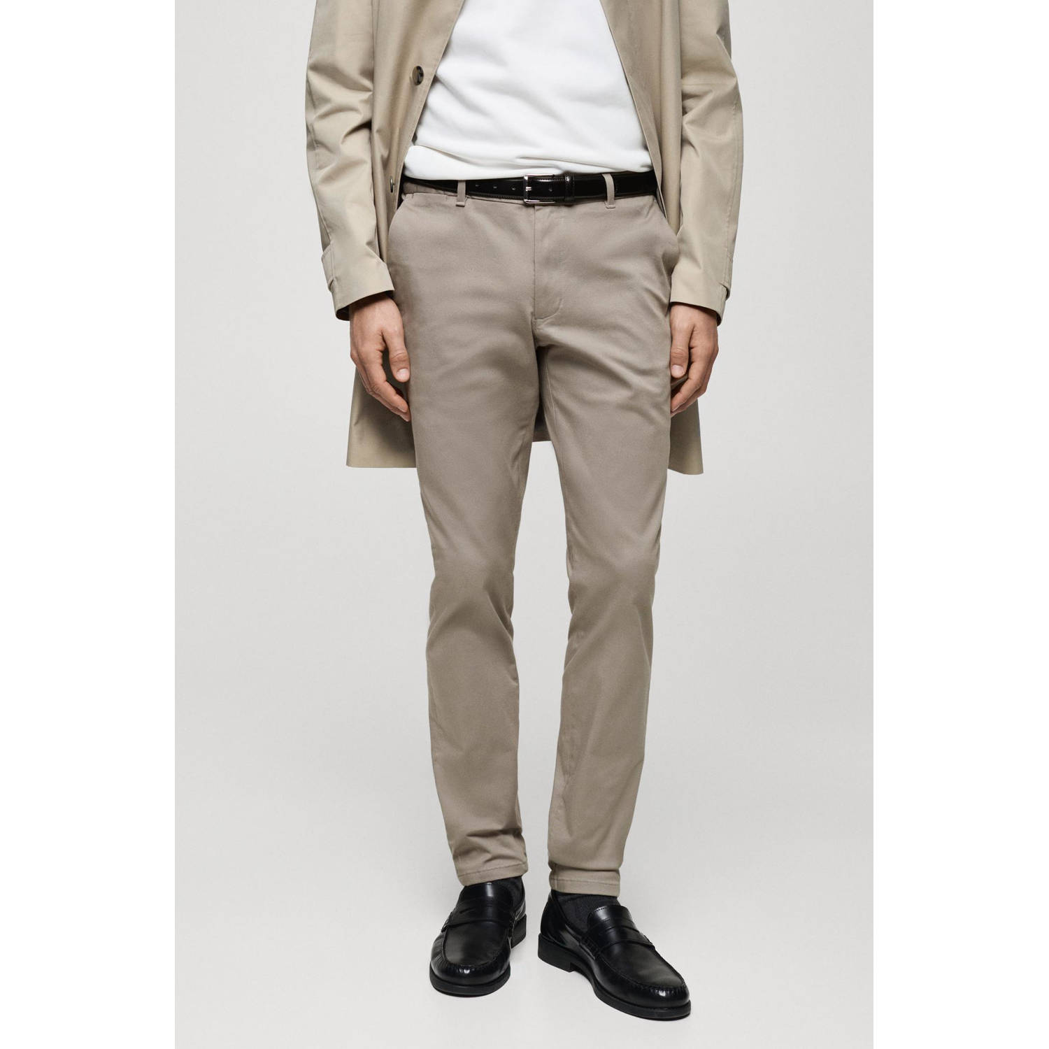 Mango Man slim fit chino lichtbruin