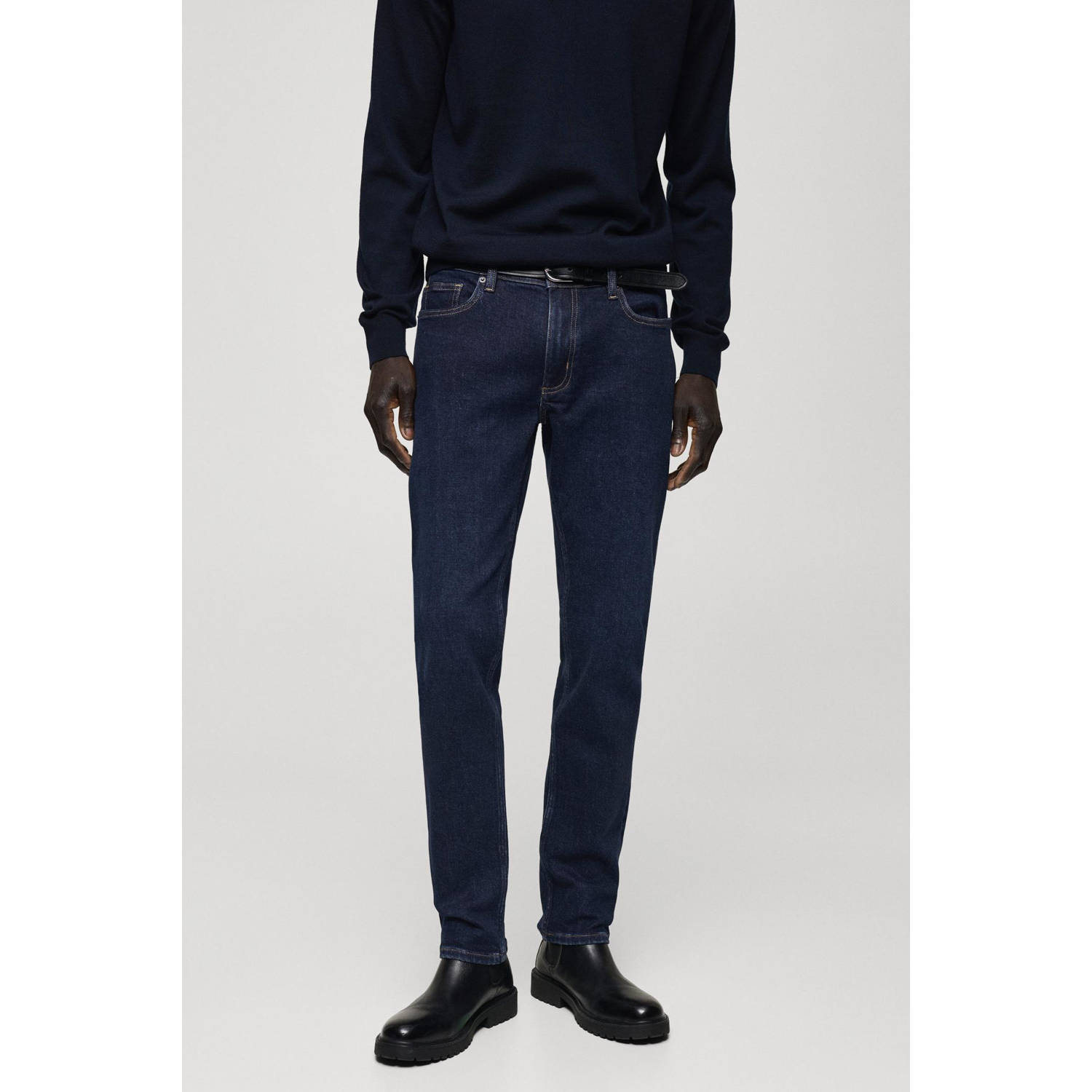 Mango Man slim fit jeans changeant blauw