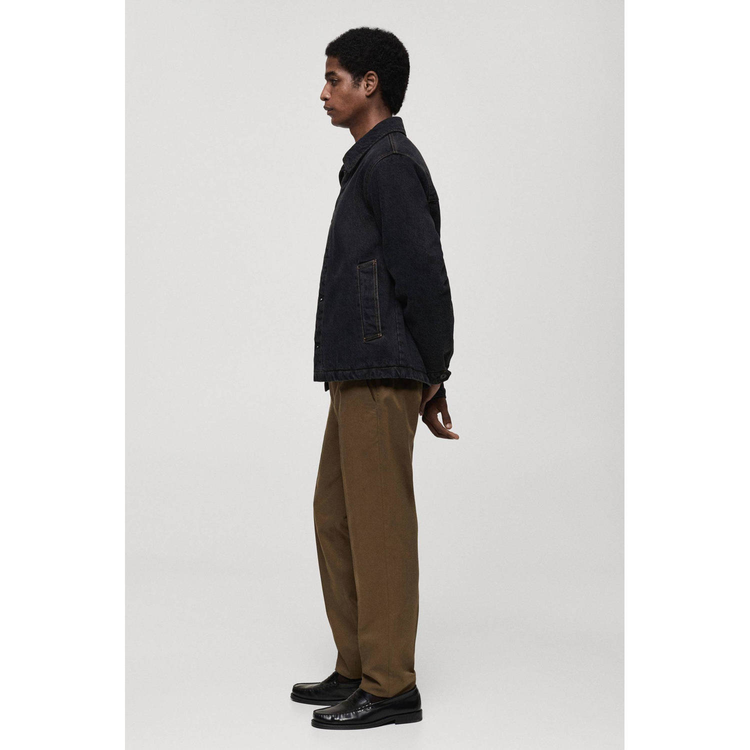 Mango Man spijkerjas dark blue denim