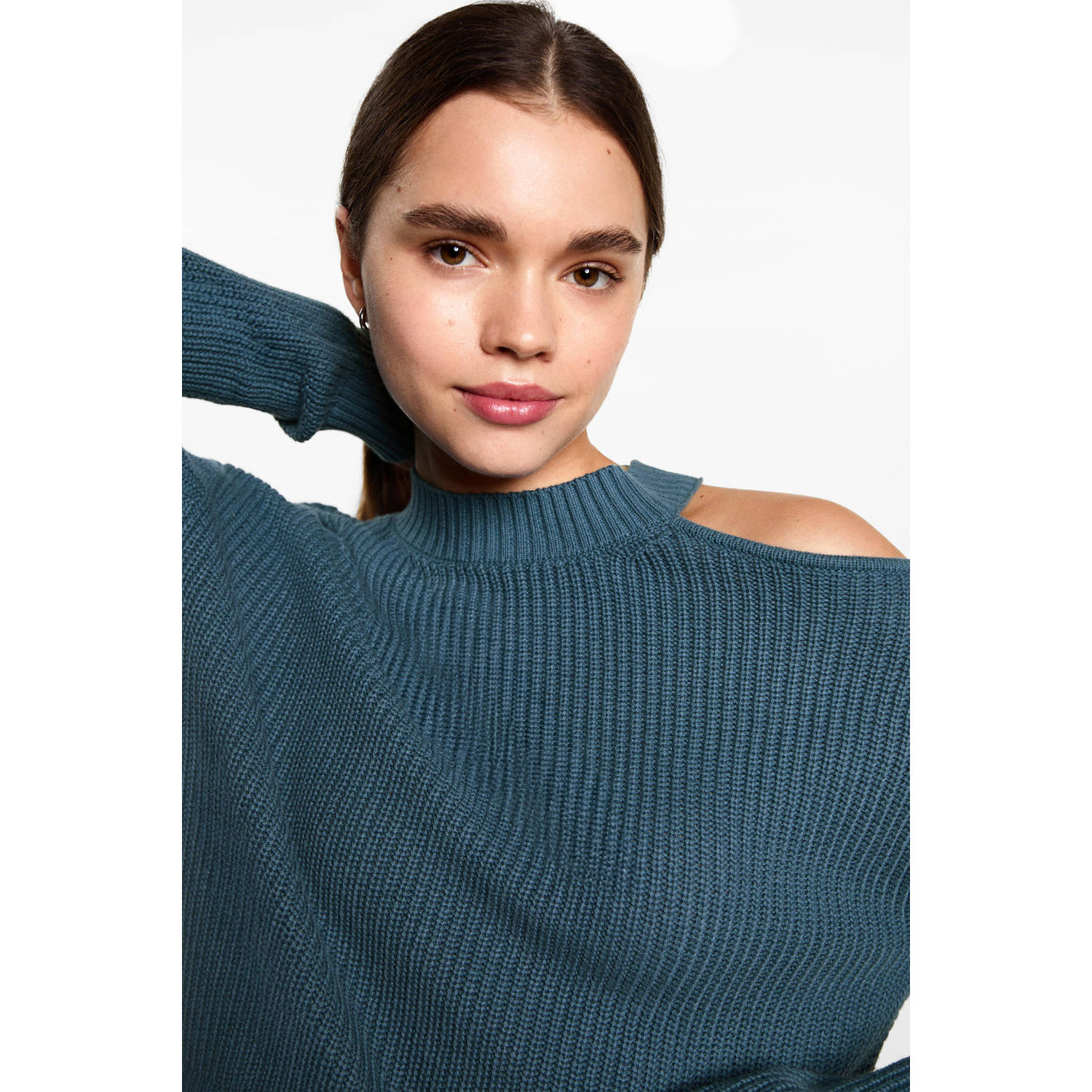 MANGO TEEN trui blauw gebreid