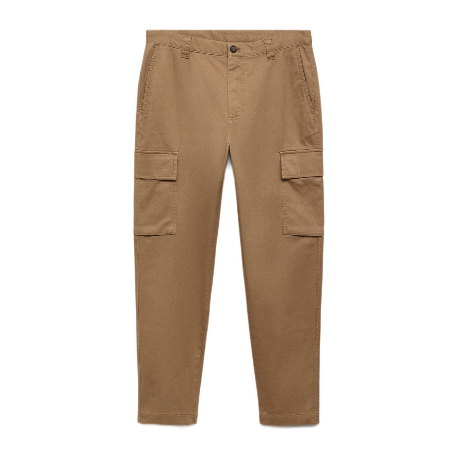 Mango Man regular cargo broek bruin