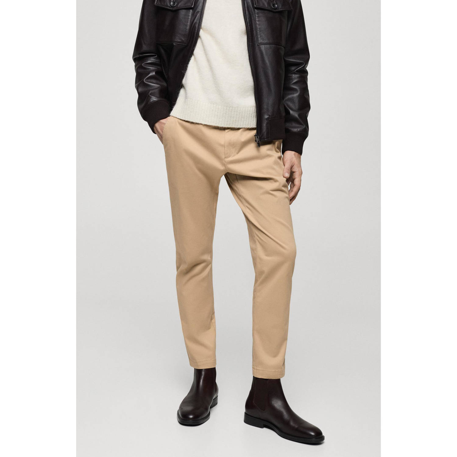 Mango Man tapered chino beige
