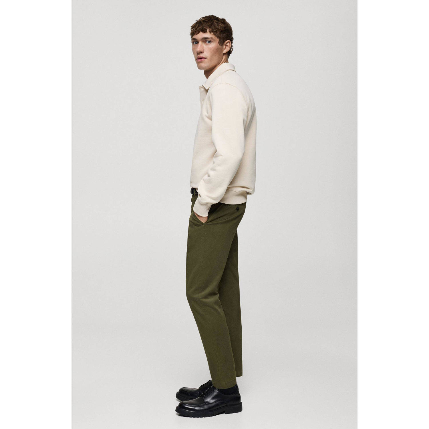 Mango Man tapered chino kaki
