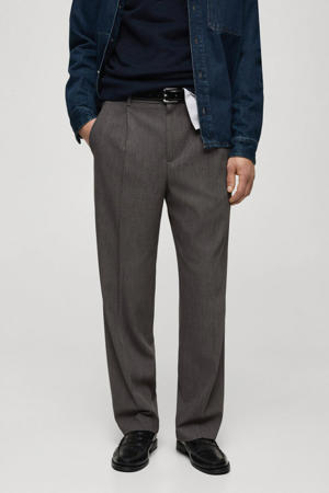 straight pantalon grijs