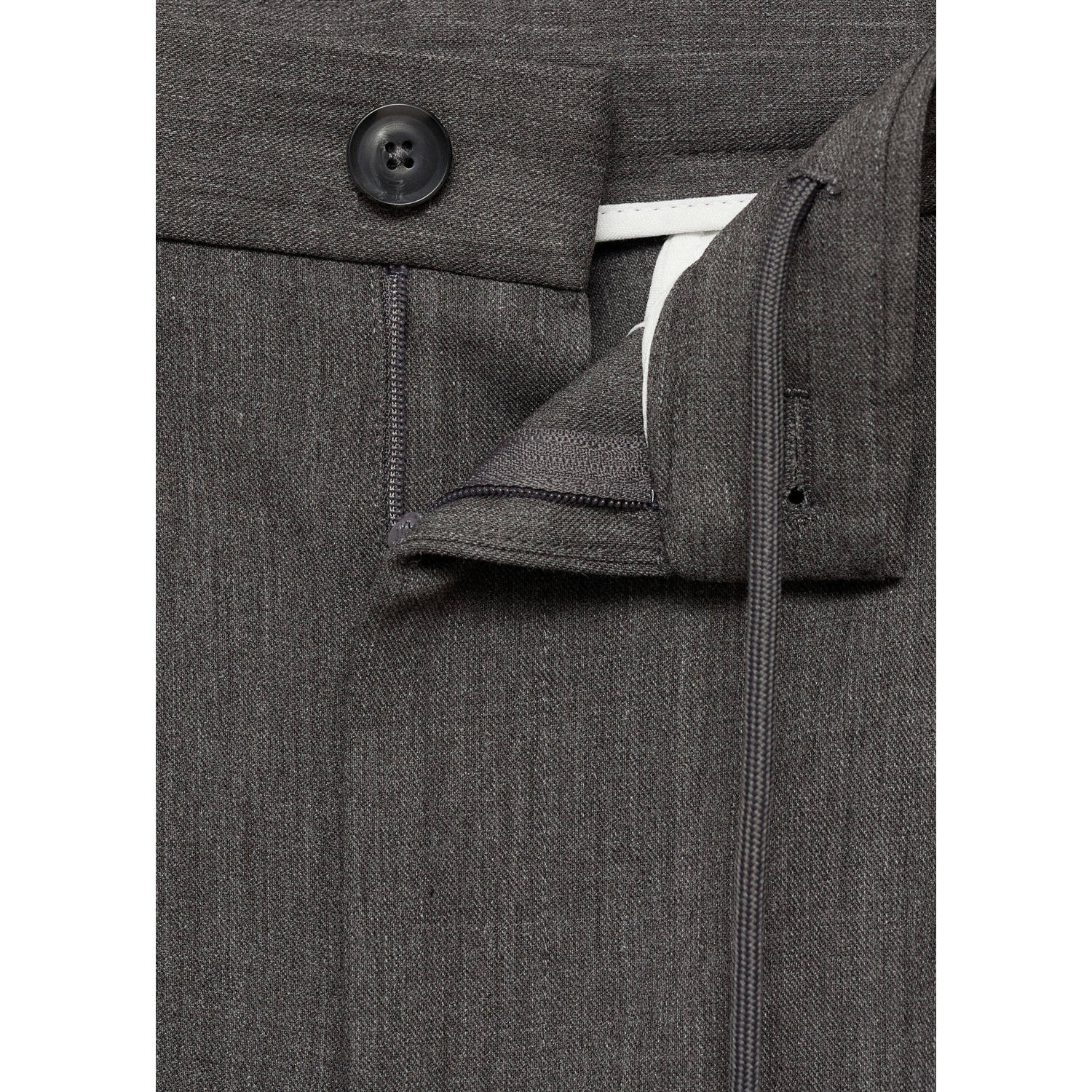 Mango Man straight pantalon grijs
