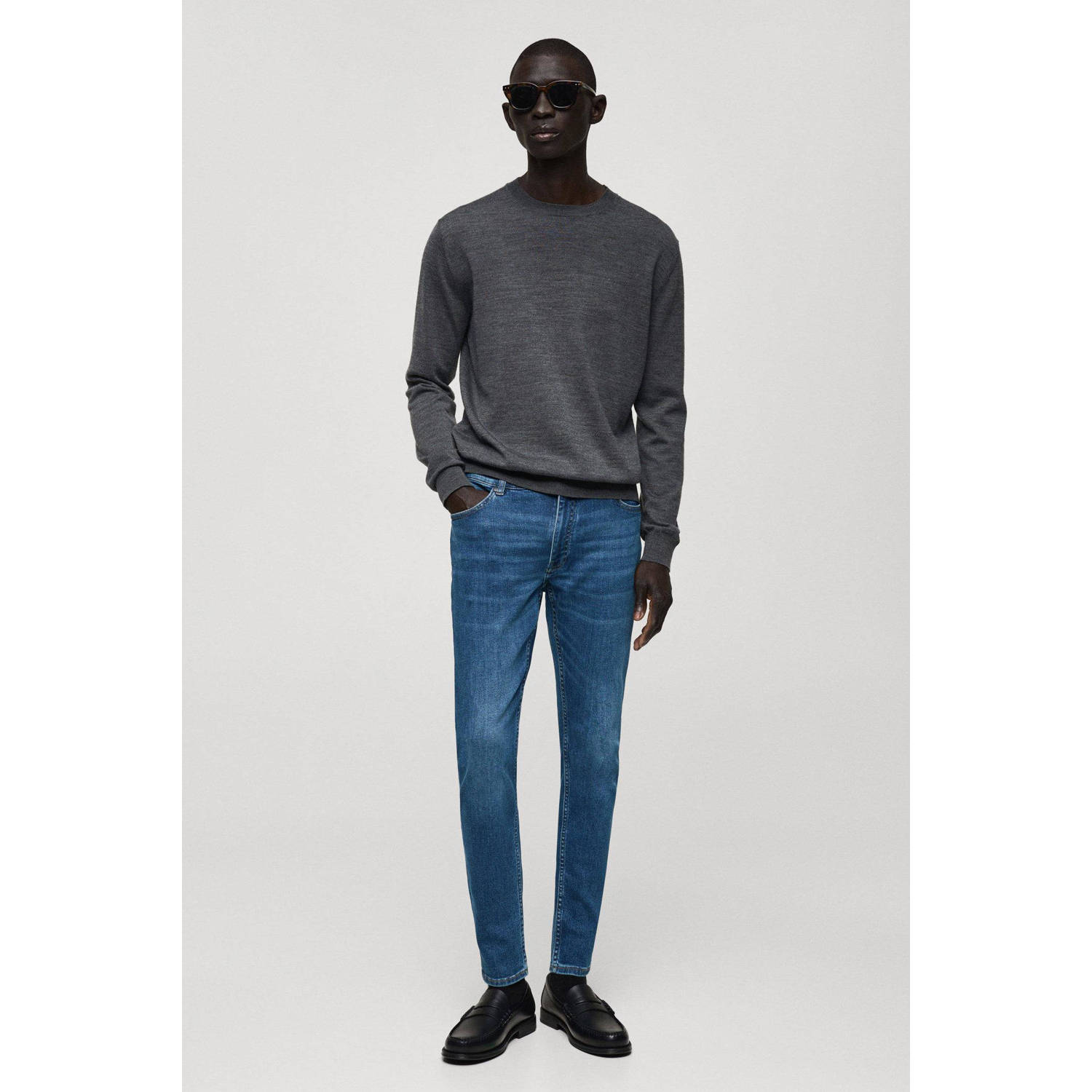 Mango Man super skinny jeans changeant blauw